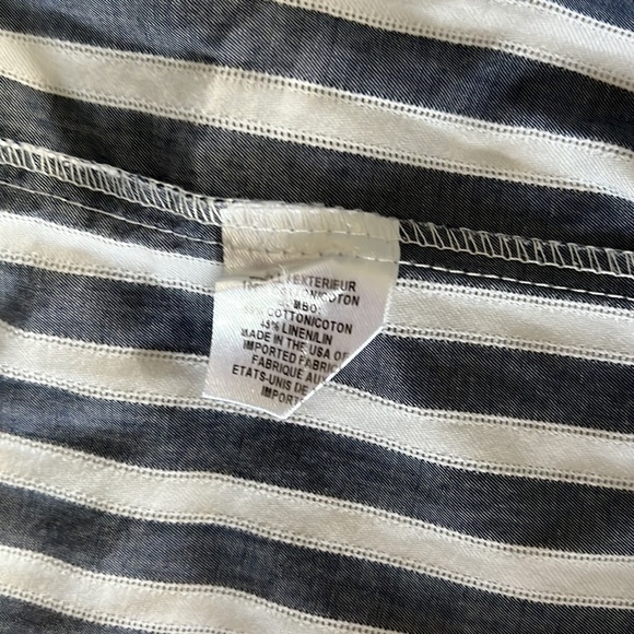 Milly Striped Off-the-shoulder Cotton Shift Dress - Picture 3 of 3